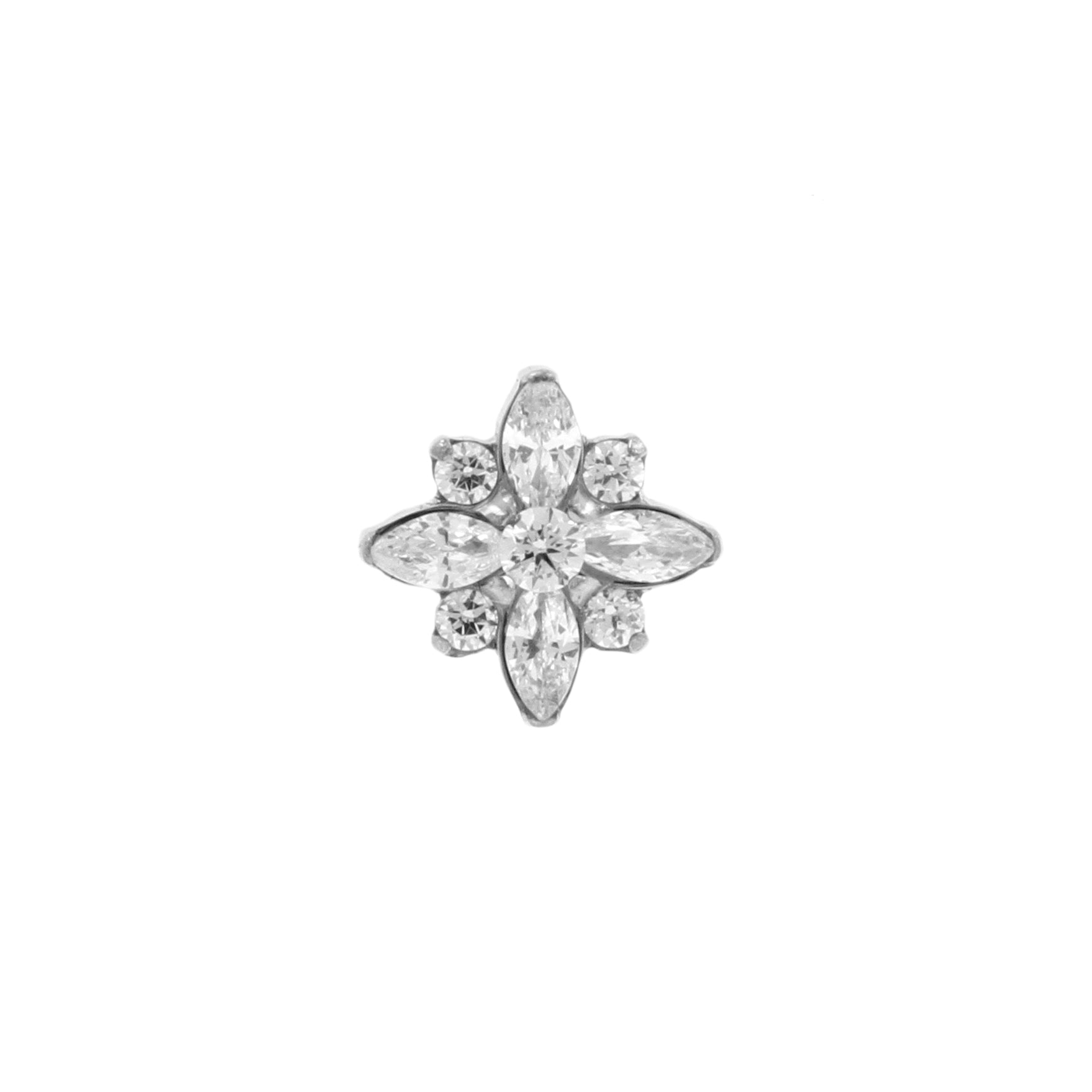 Titanium Zirconia Star Cluster - Silver