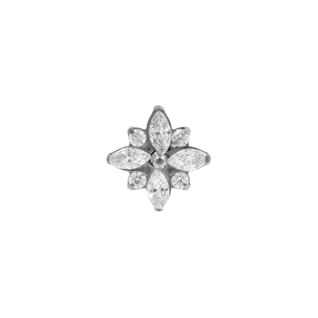 Titanium Zirconia Star Cluster - Silver