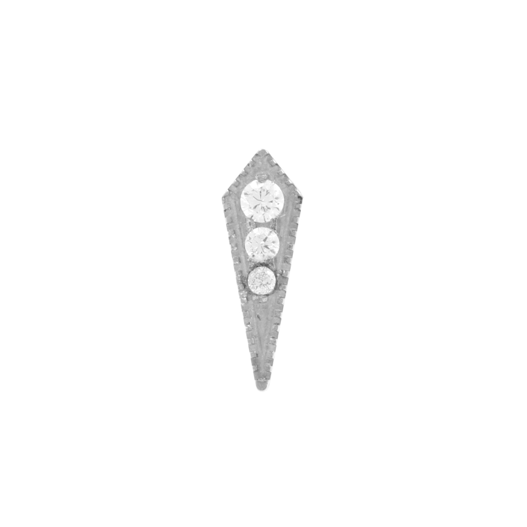 Titanium Zirconia Drop Cluster - Silver