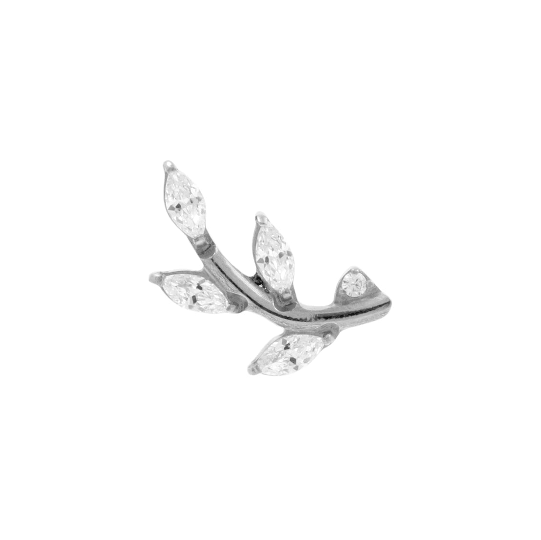 Titanium Zirconia Leaf Vine - Silver