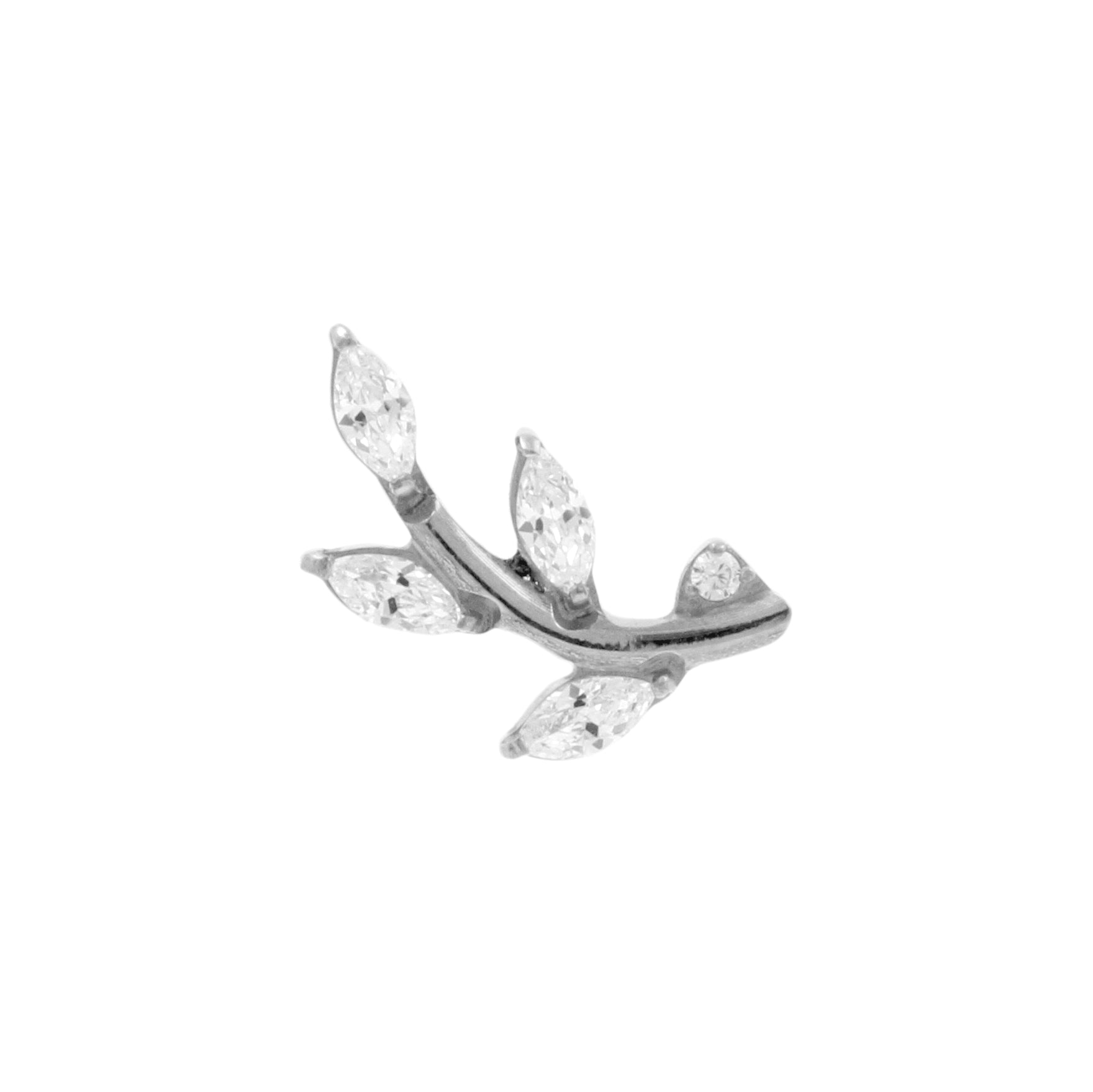 Titanium Zirconia Leaf Vine - Silver