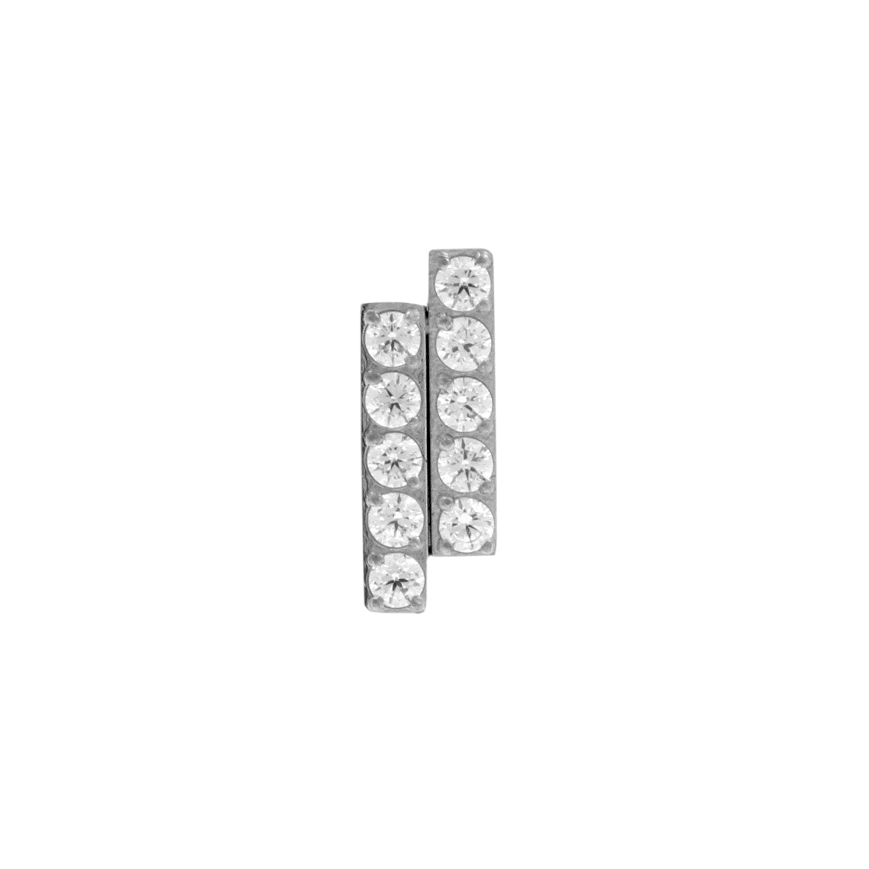 Titanium Zirconia Bar Cluster - Silver