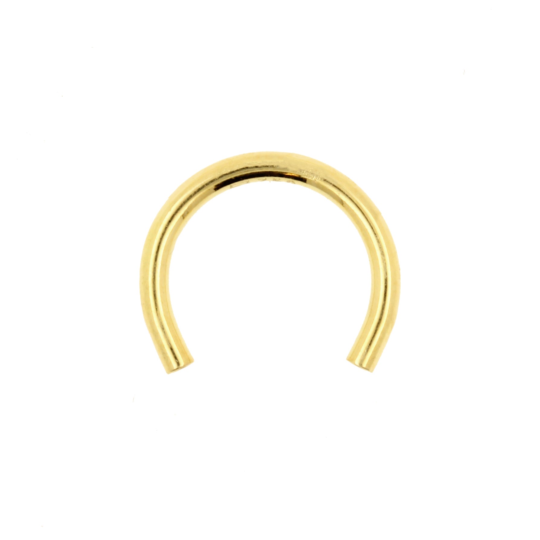 18 Karat Gold Circular Post