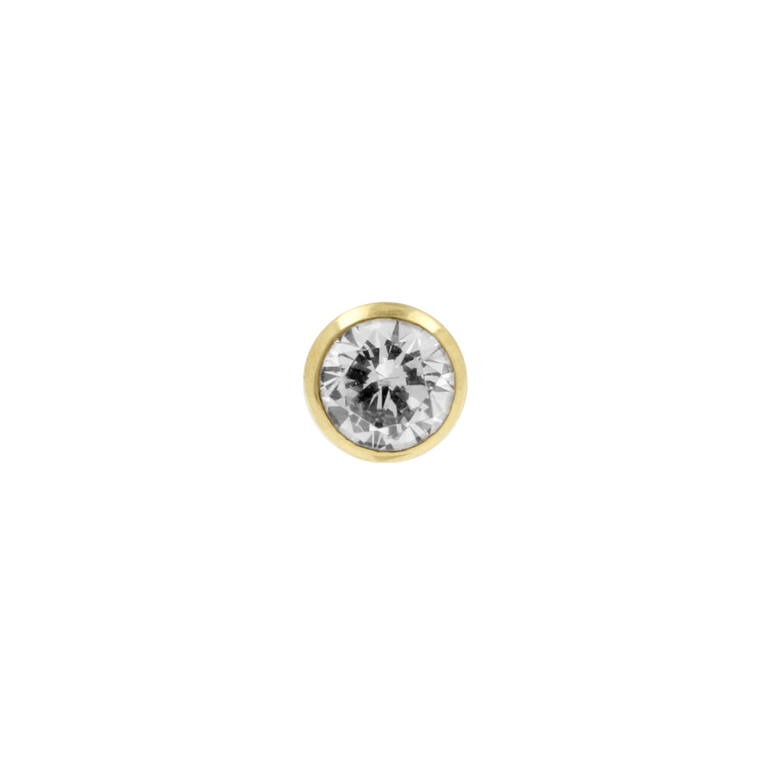 18 Karaats Gold Zirconia Round