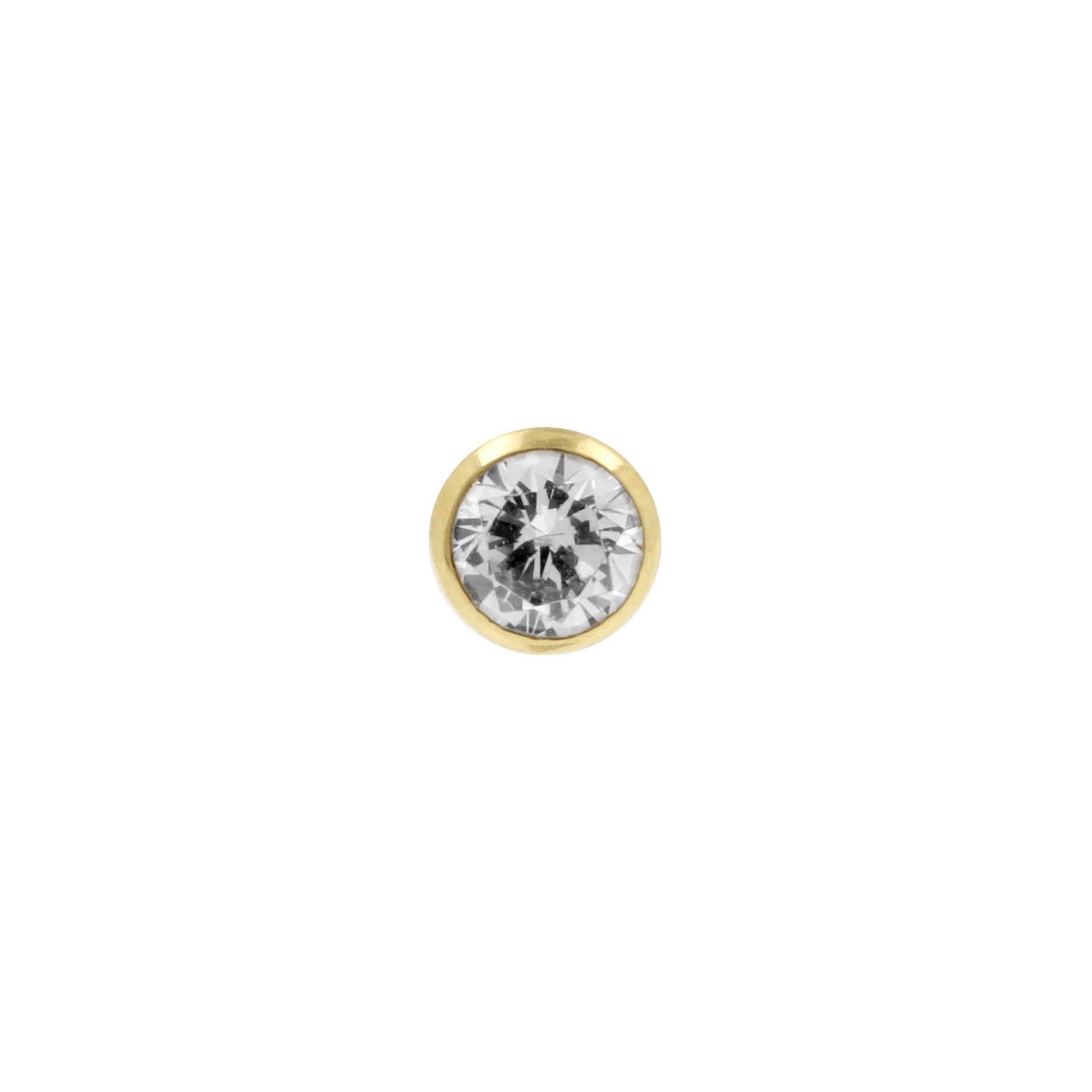 18 Karaats Gold Zirconia Round
