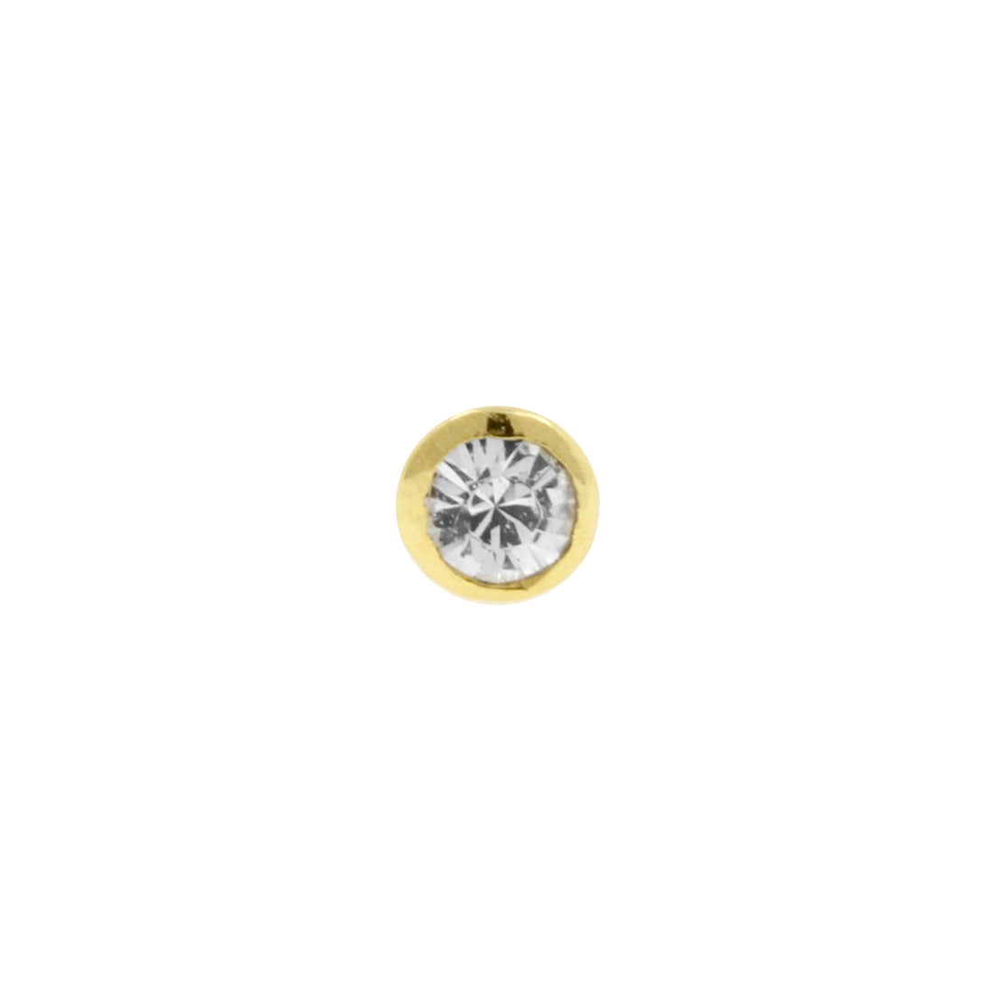 18 Karat Gold Gold Zirconia Threaded Ball