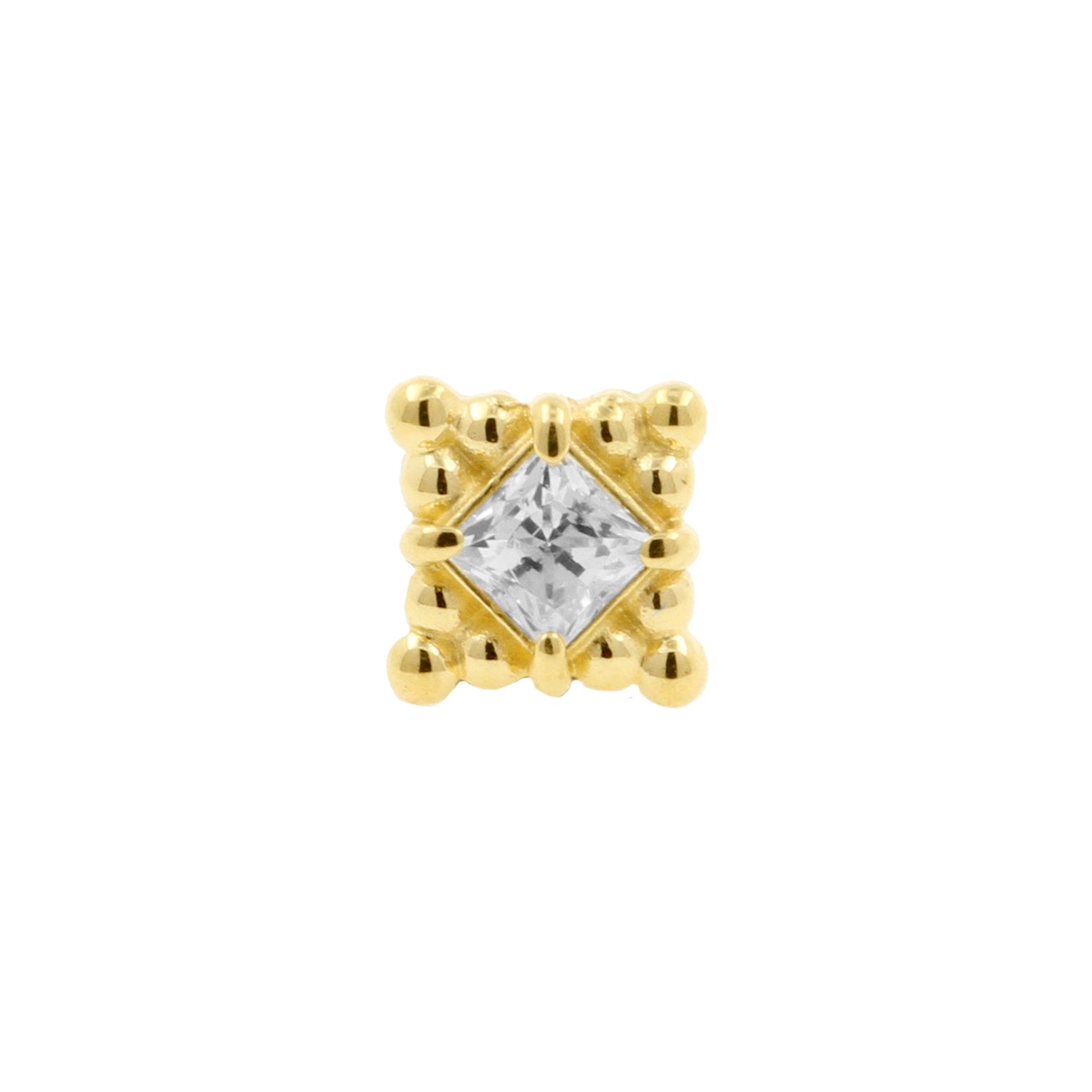 18 Karat Gold Zirconia Cluster