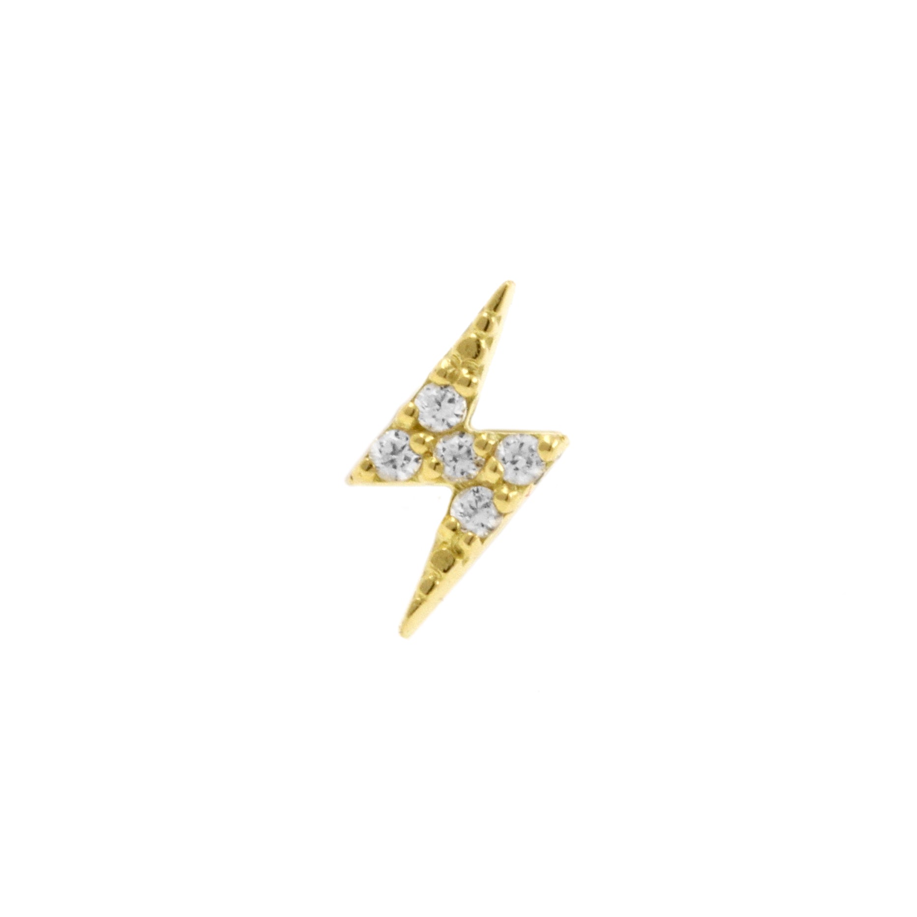 18 Karat Gold Zirconia Flash - Left