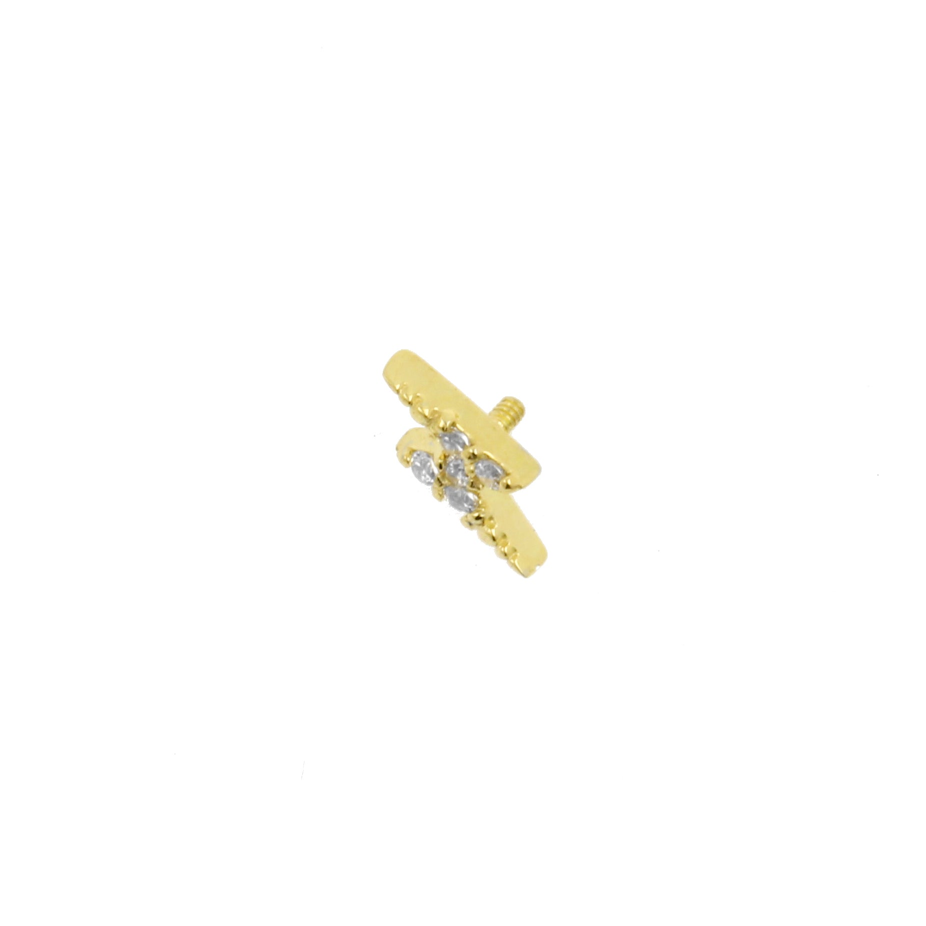 18 Karat Gold Zirconia Flash - Right