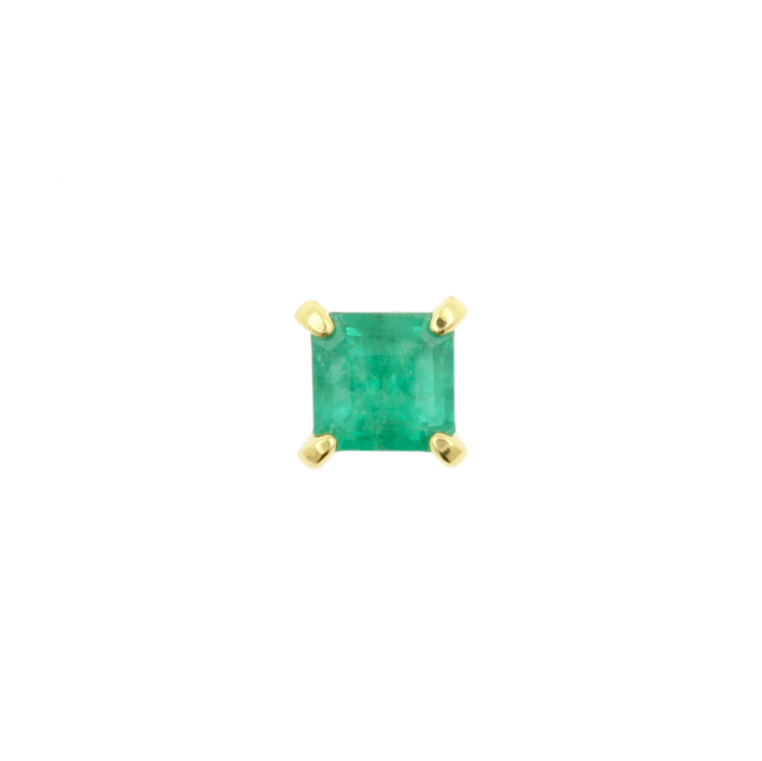 18 Karat Gold Emerald Square Green