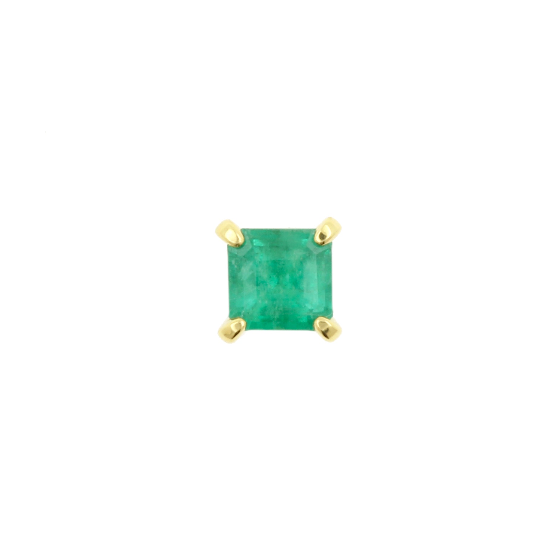 18 Karat Gold Emerald Square Green
