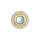 18 Karat Gold Vintage Opal Zirconia - Round