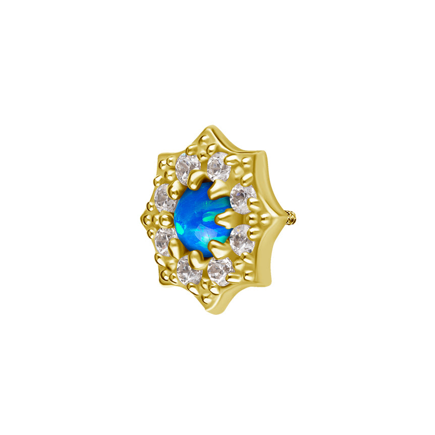 18 Karat Gold Vintage Opal Zirconia - Star