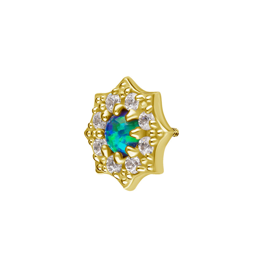18 Karat Gold Vintage Opal Zirconia - Star