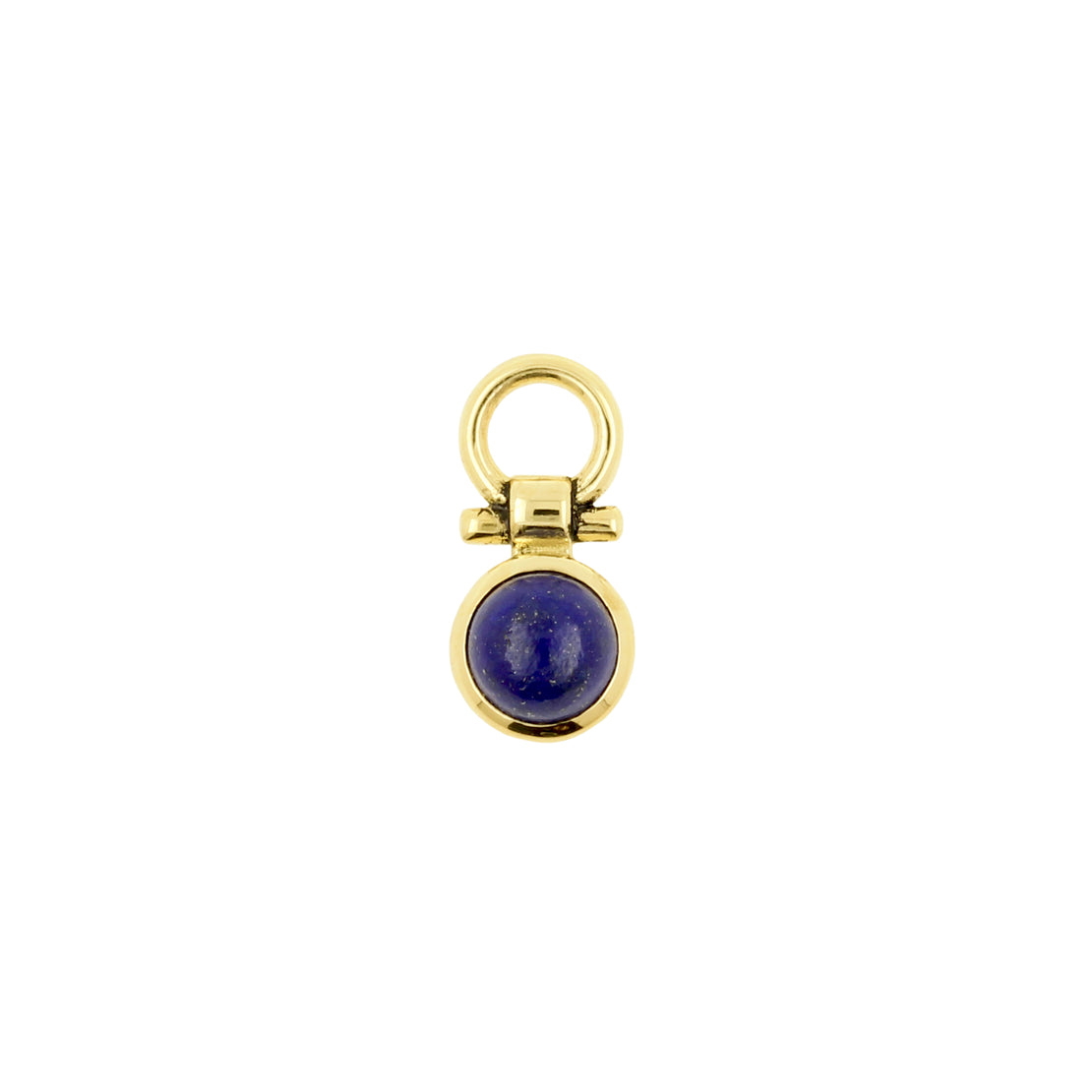 18 Karat Gold Click Ring Charm - Lapis Lazuli