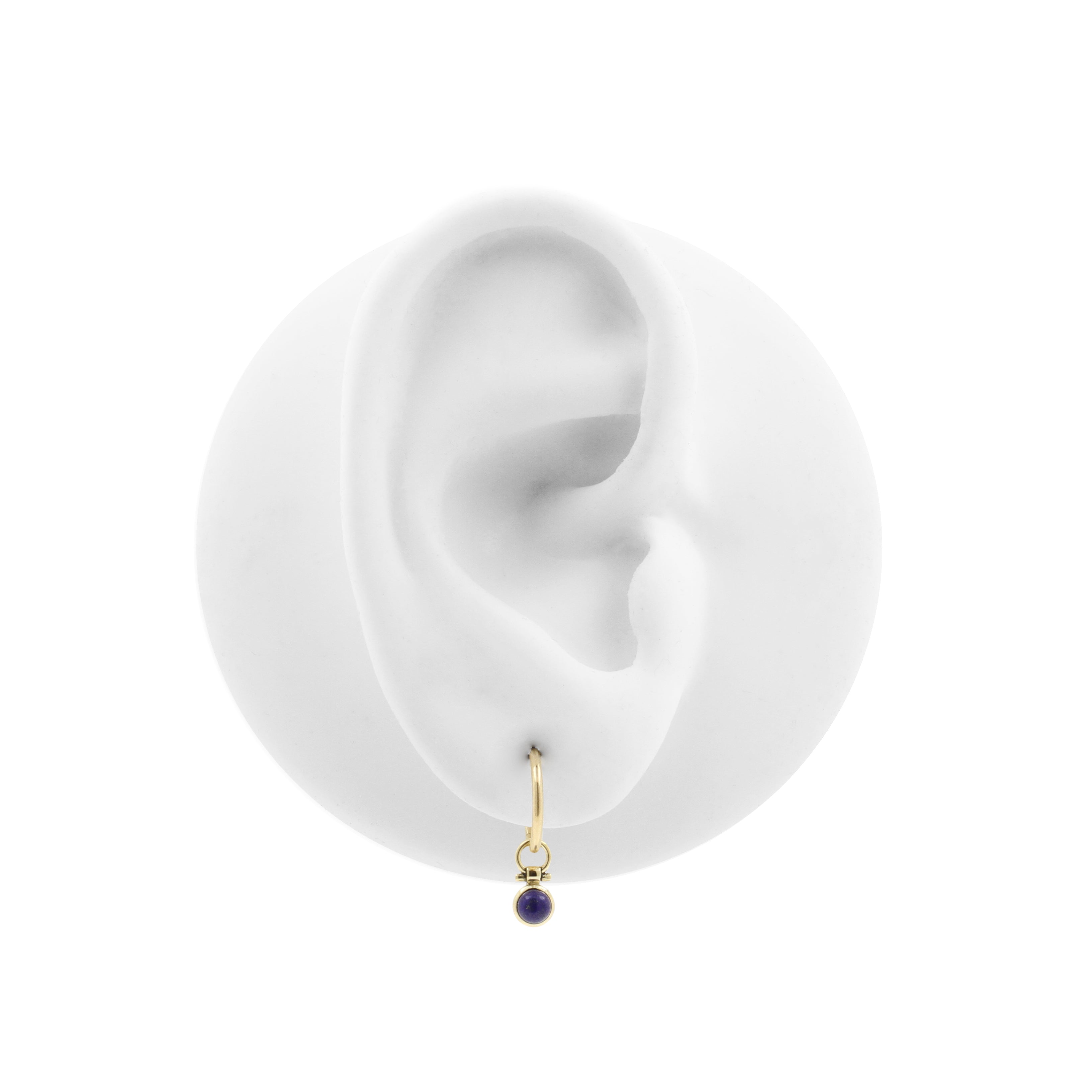 18 Karat Gold Click Ring Charm - Lapis Lazuli