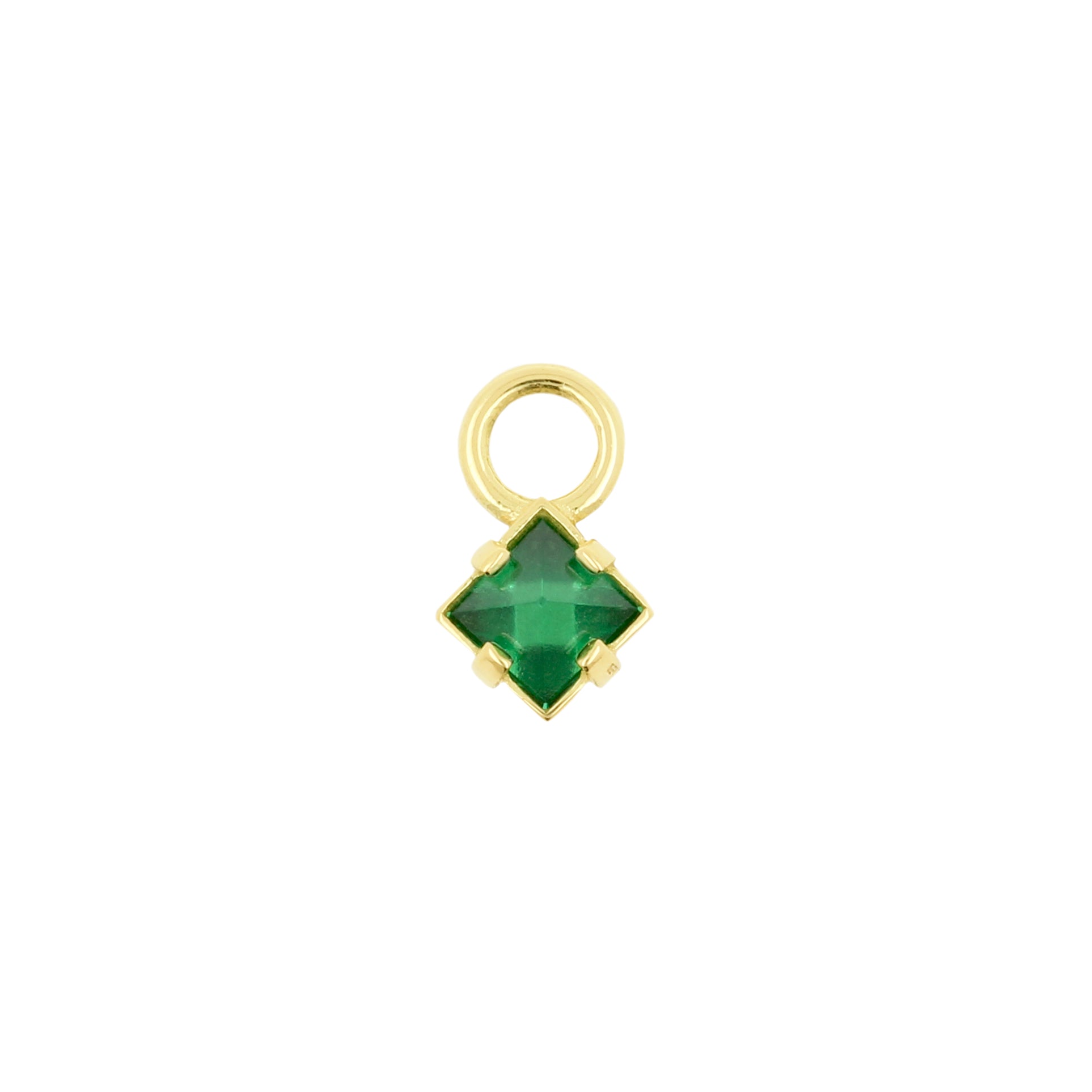 18 Karat Gold Click Ring Charm - Pyramid Nano Gem