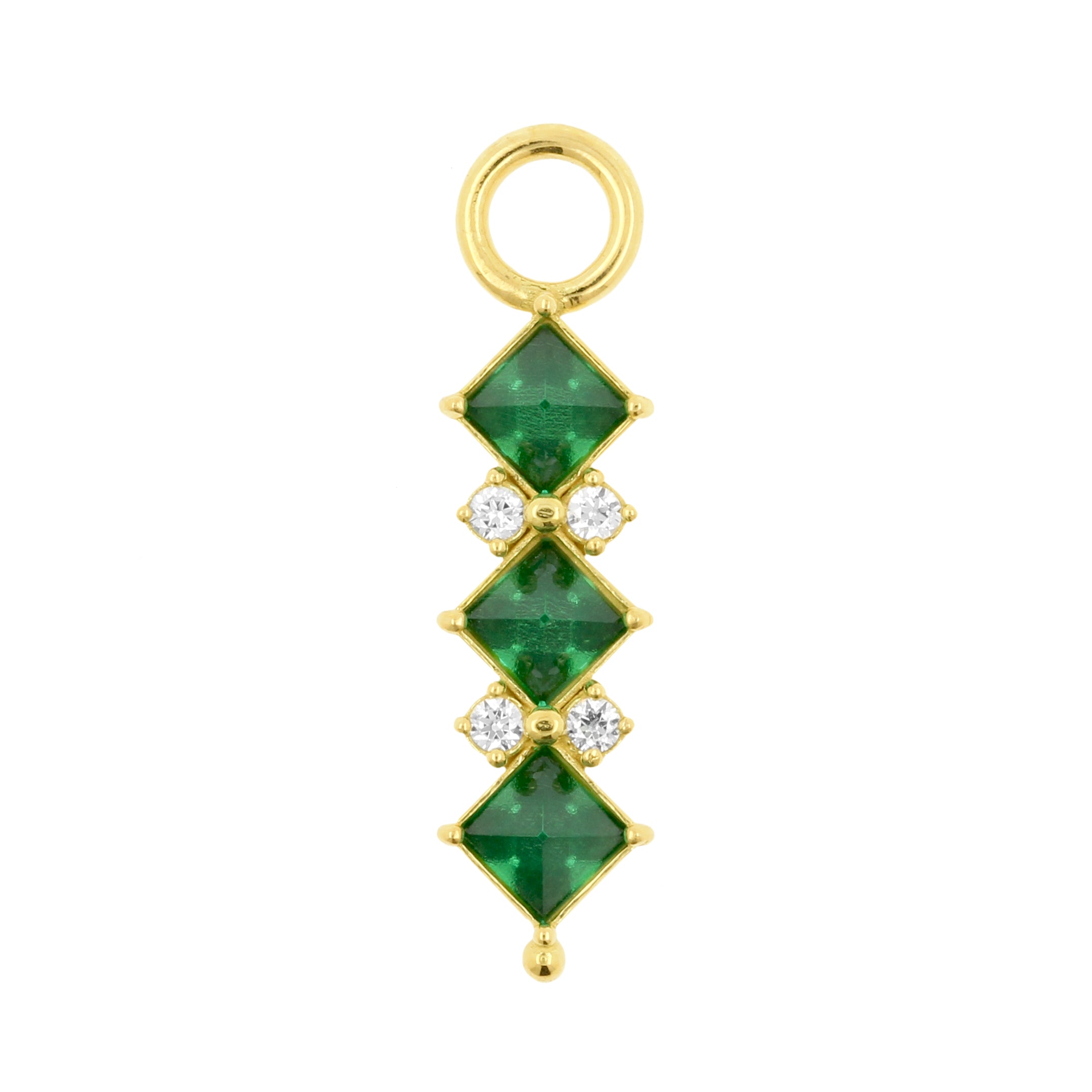 18 Karat Gold Click Ring Charm - Pyramid Gems