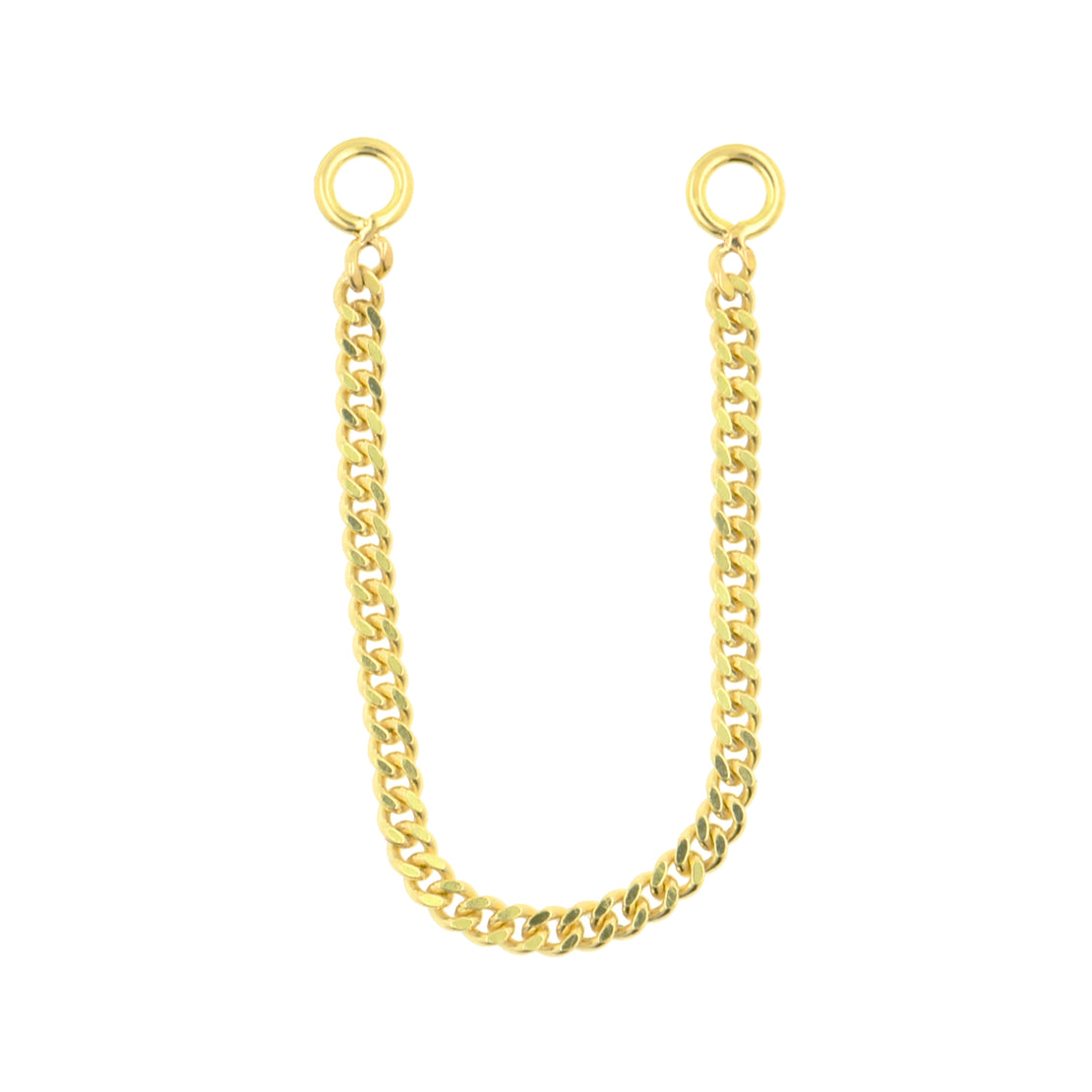 18 Karat Gold Piercing Chain - Flat