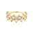 18 Karat Gold Click Ring - Pink Sapphire Squares
