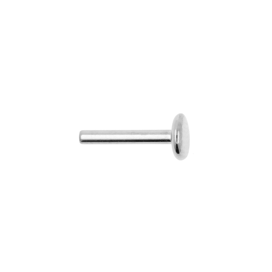 Titanium Labret Stud - 4 mm Disc Silver