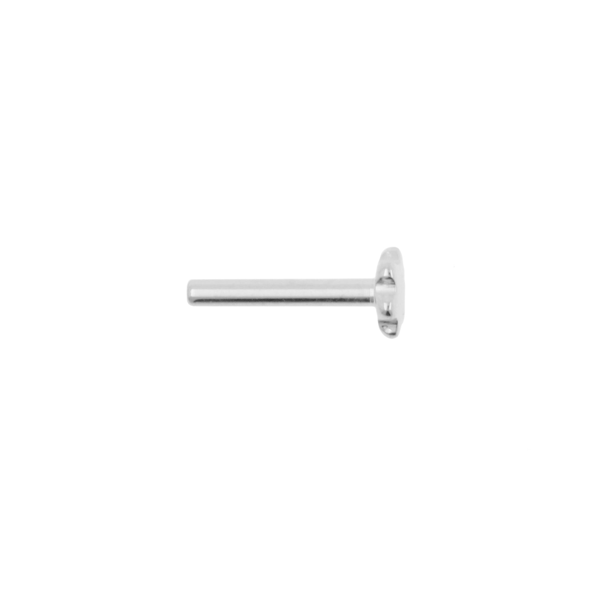 Titanium Flatback Stecker - Blütenform Silber