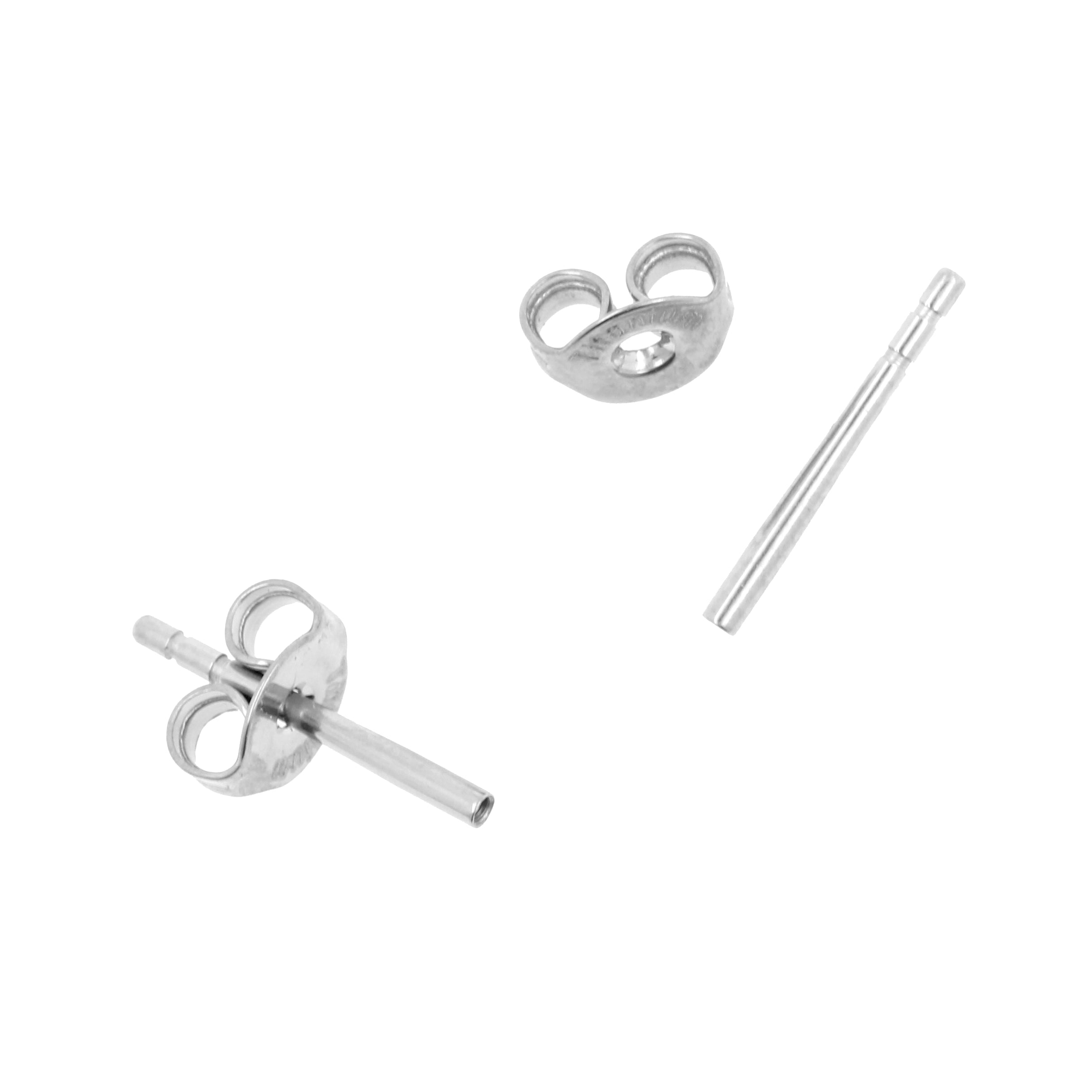 Titanium Ear Studs Silver