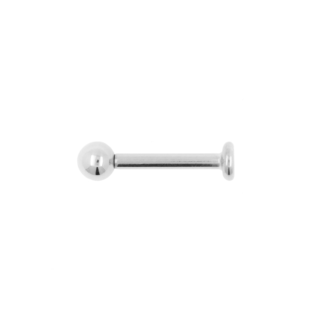 Titanium Flatback Labret Stud Silver