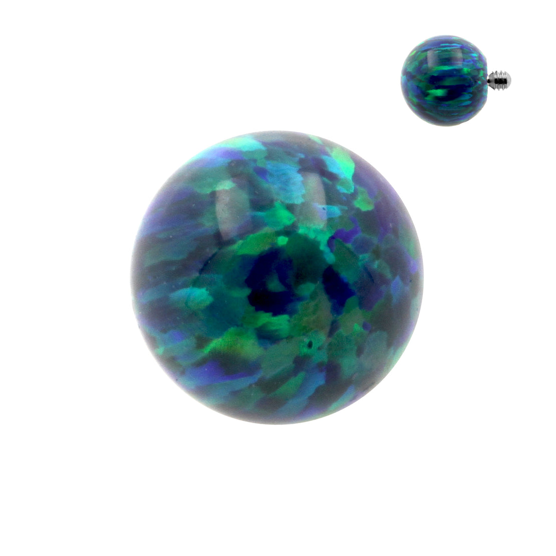 Synthetic Stone Opal Ball Black Opal