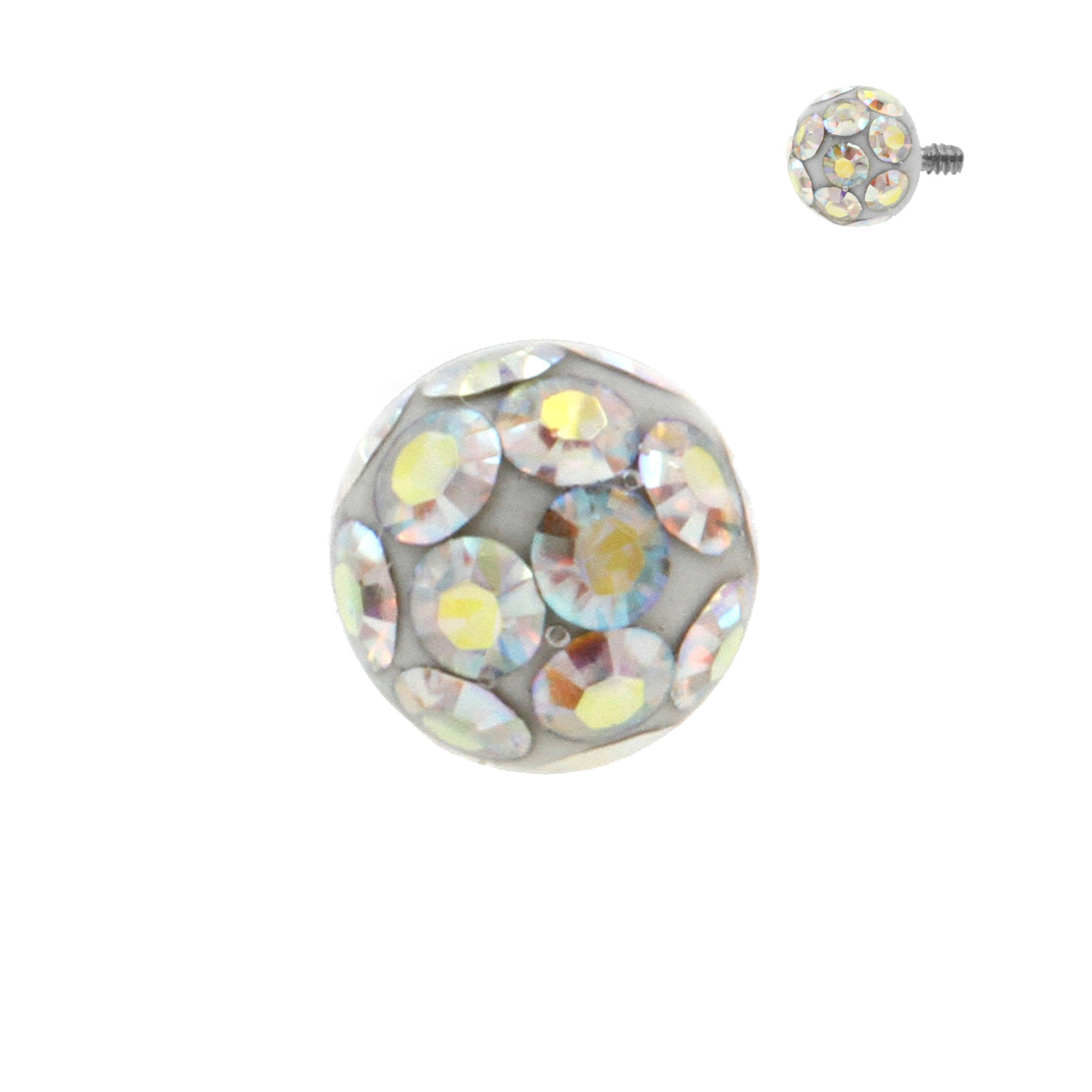 Titanium Multi-Jewelled Ball Crystal AB