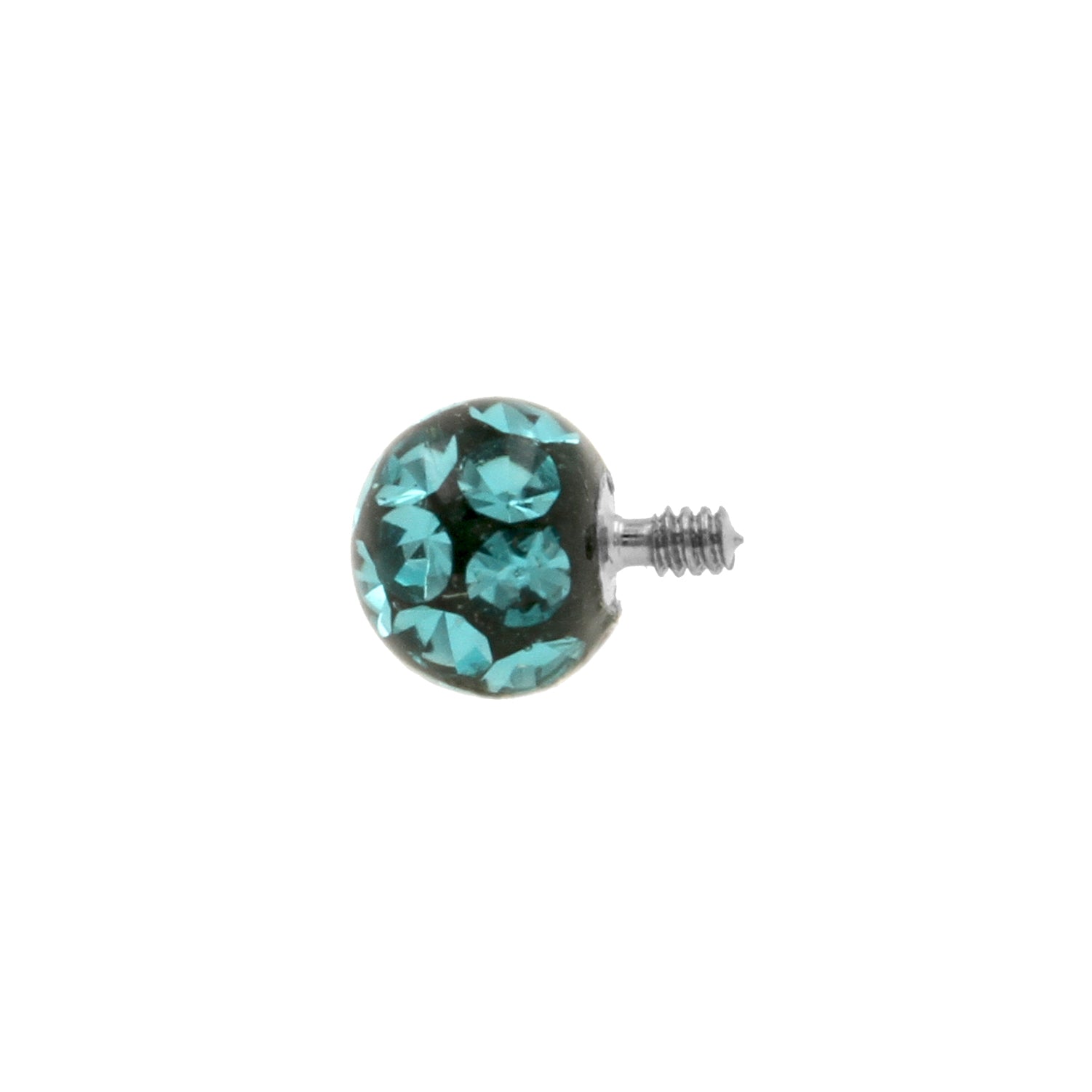 Titanium Multi-Jewelled Ball Blue Zircon