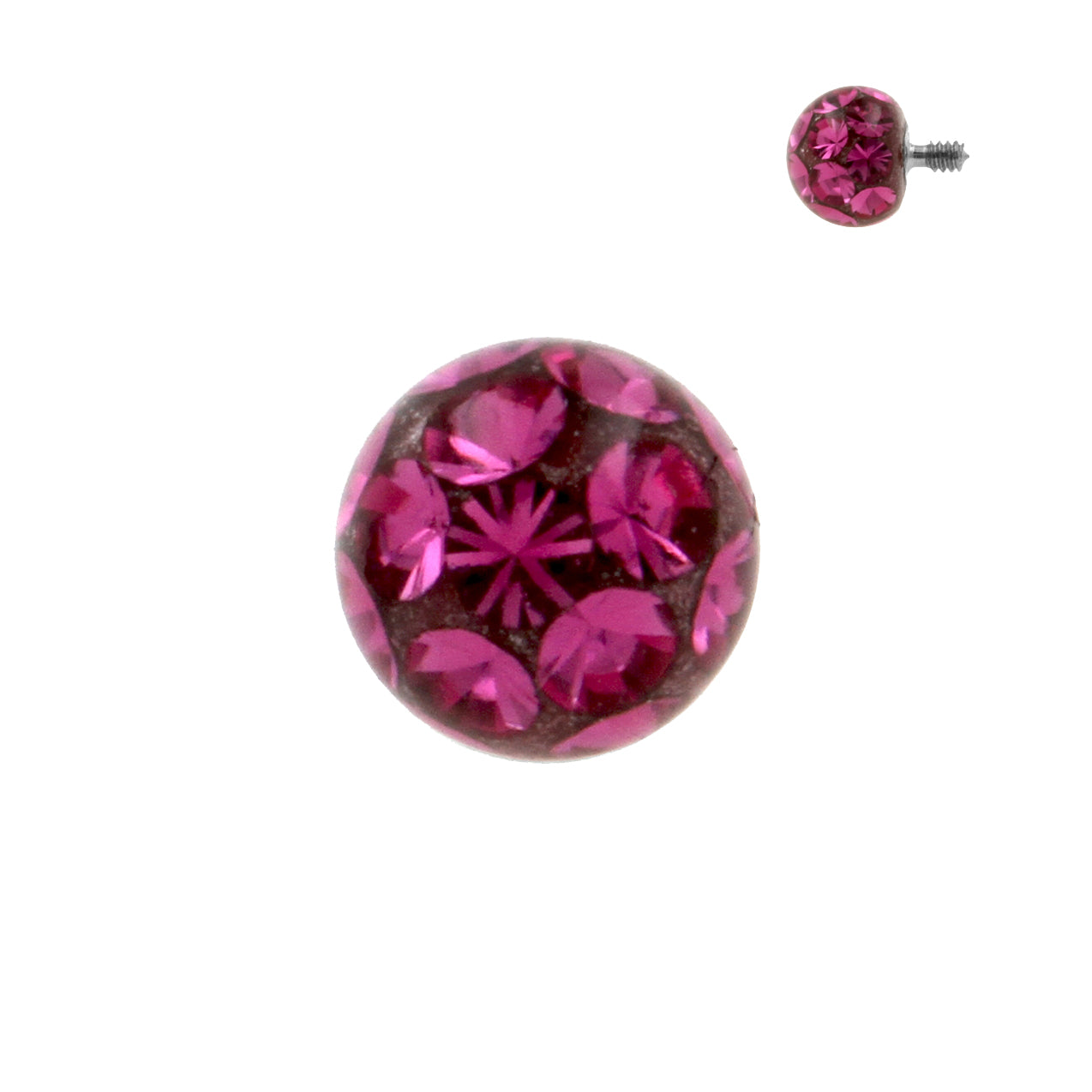 Titanium Multi-Jewelled Ball Fuchsia