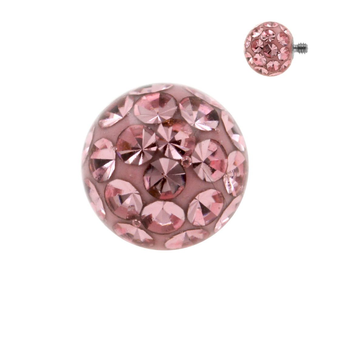 Titanium Multi-Jewelled Ball Light Rose