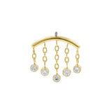 Titanium Vertical Helix Curve With Zirconia Gold