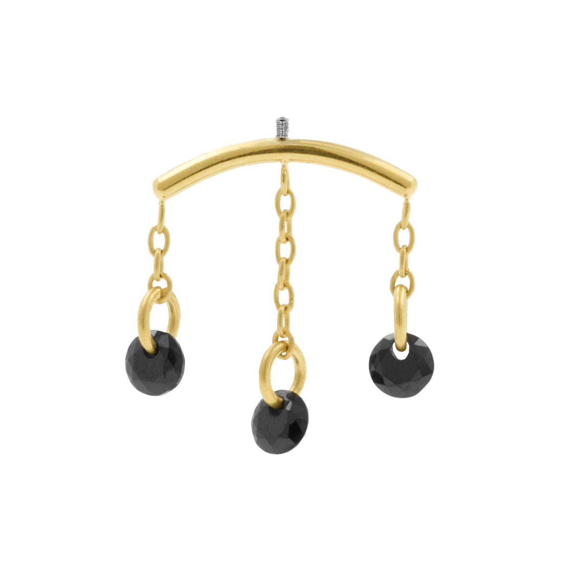 Titanium Vertical Helix Curve With Zirconia Gold