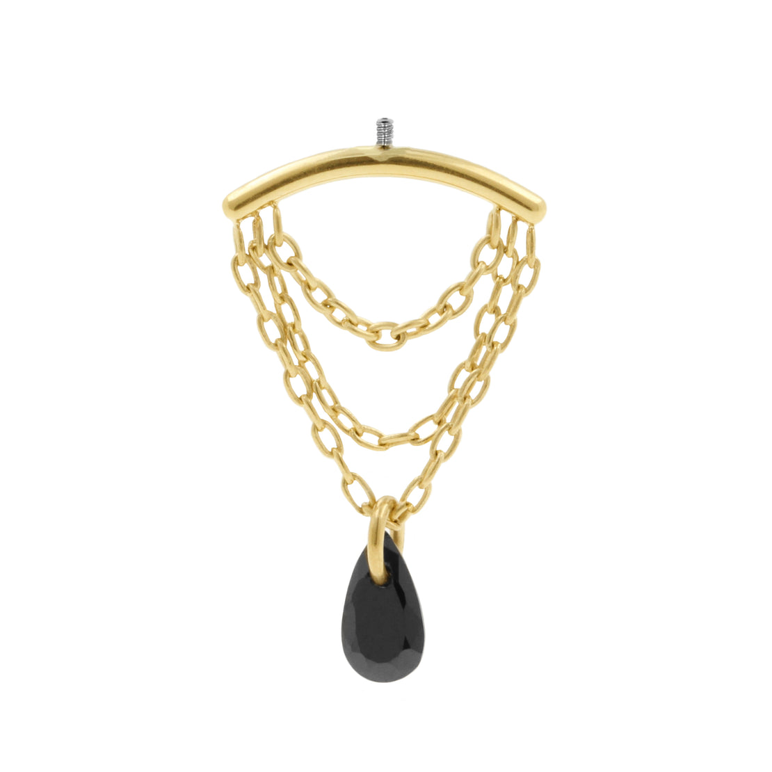 Titanium Vertical Helix Curve With Zirconia Gold