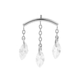 Titanium Vertical Helix Curve With Zirconia Silver