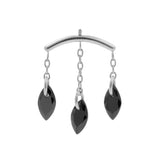 Titanium Vertical Helix Curve With Zirconia Silver