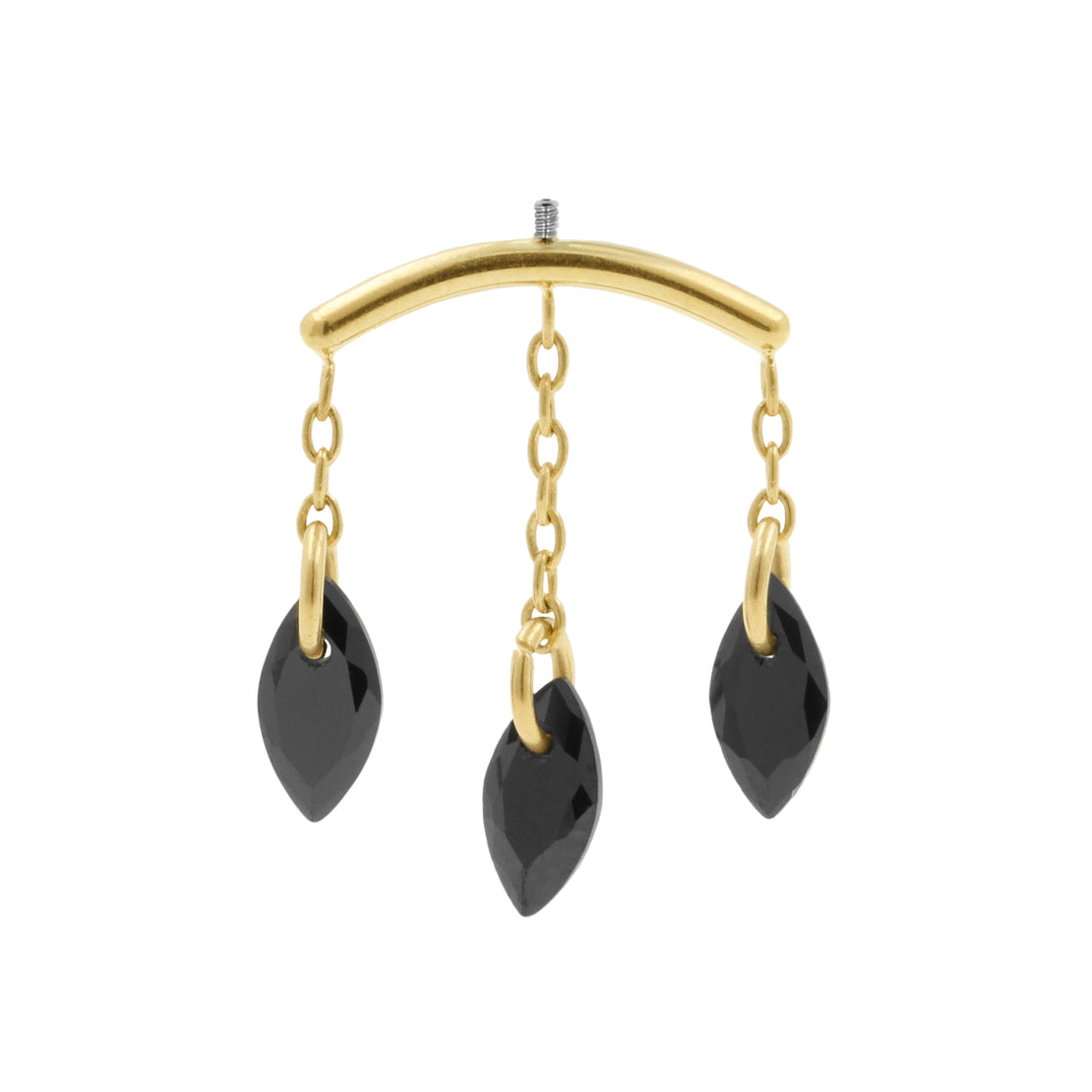 Titanium Vertical Helix Curve With Zirconia Gold