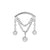 Titanium Hidden Helix Curve With Zirconia Silver