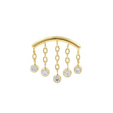 Titanium Hidden Helix Curve With Zirconia Gold