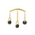 Titanium Hidden Helix Curve With Zirconia Gold