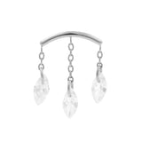Titanium Hidden Helix Curve With Zirconia Silver