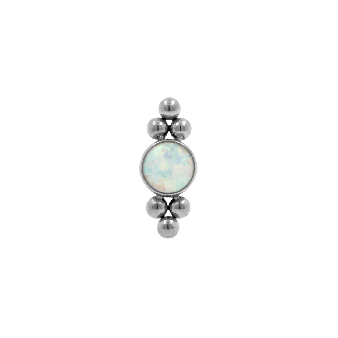 Titanium Opal Cluster Silver