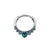 Surgical Steel Opal Princess Ring Black Opal
