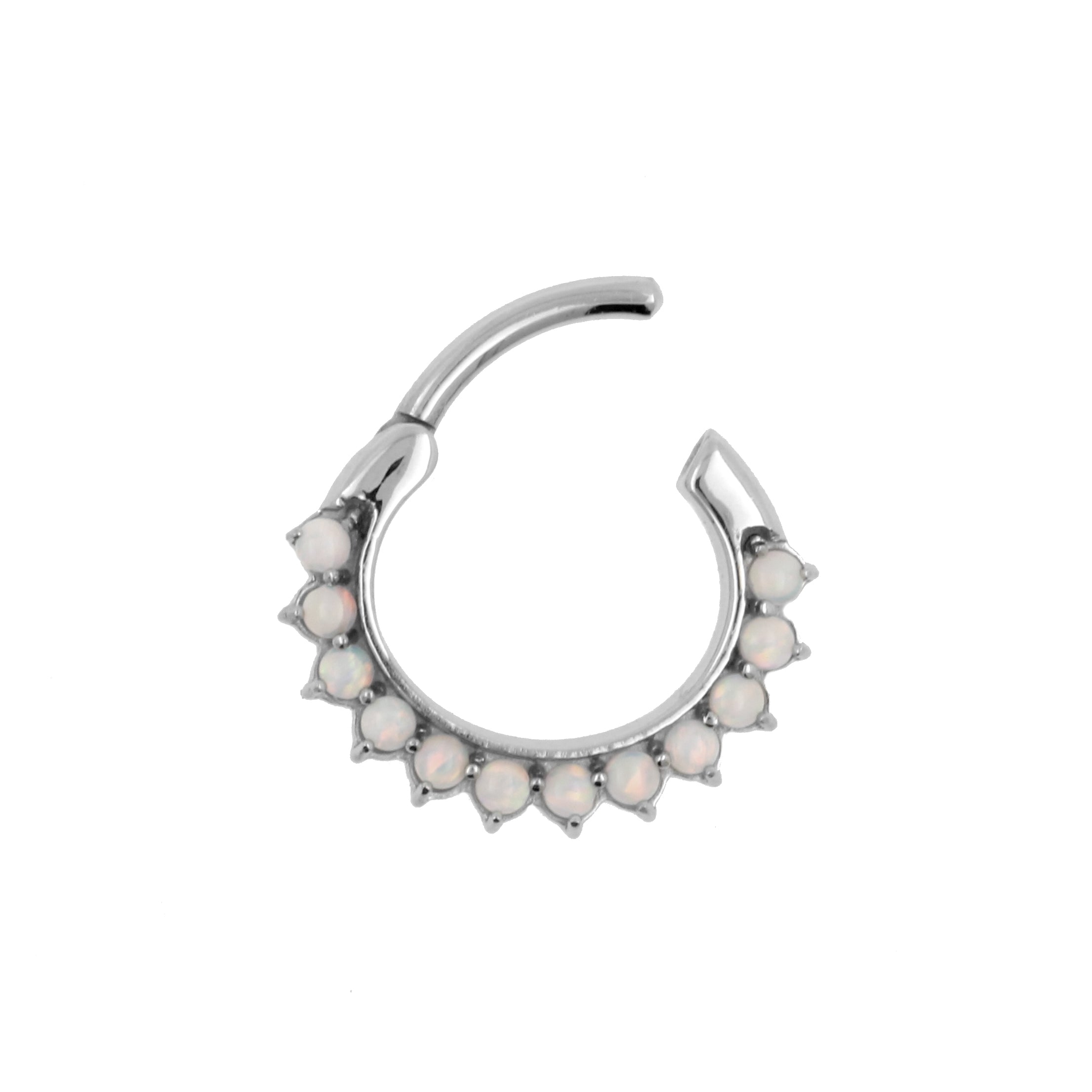 Surgical Steel Opal Sunflower Ring Red Opal