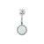 Surgical Steel Opal Zirconia - Rook Piercing White Opal