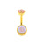 Surgical Steel Opal Zirconia - Rook Piercing Pink Opal