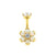 Surgical Steel Opal Zirconia Flower - Rook Piercing White Opal