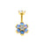 Surgical Steel Opal Zirconia Flower - Rook Piercing Sapphire Blue Opal